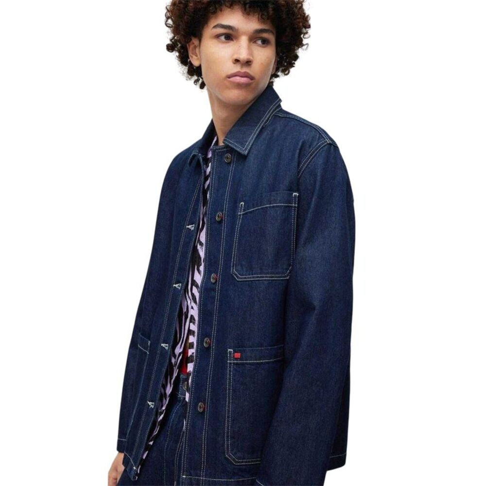 Hugo Mens 080 Denim Jacket / Dark Blue Faded